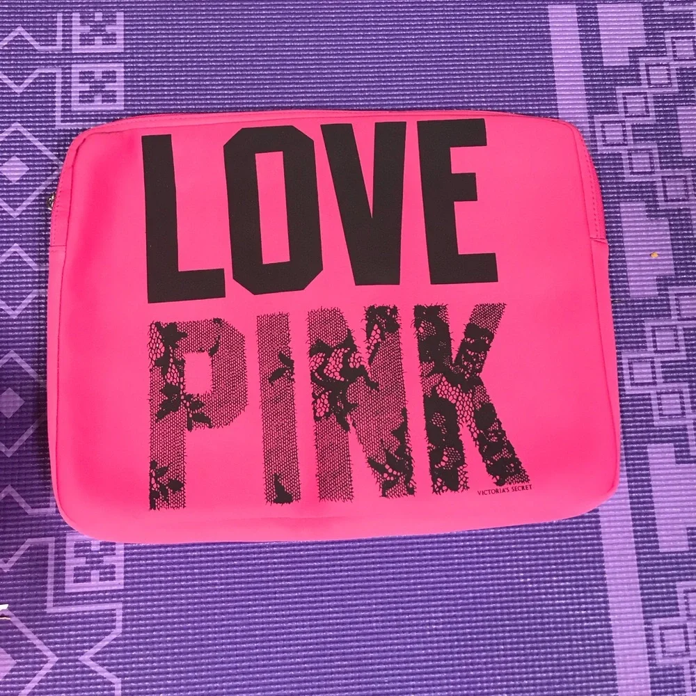 Pink Victoria’s secret’s laptop case sleeve